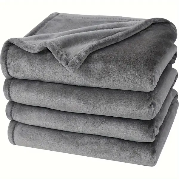 Ultra Soft Polyester Fleece Throw Blanket ?C Reversible, No Shed, No Pilling, All-Season Plush Luxury for Bed, Couch, Sofa ?C Glam Style, Plain Weave, Woven, Elegant Design