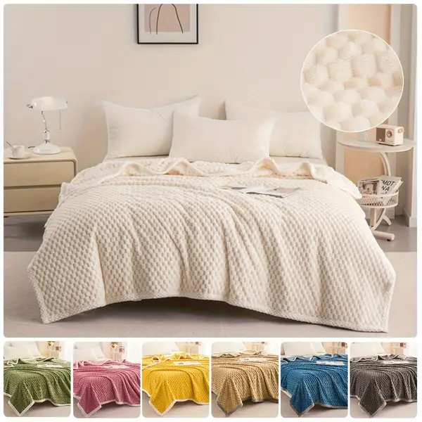 1pc Thickened Velvet Blanket Sofa Bed Throw Blanket Office Nap Blanket Velvet Blanket, Soft And Warm Winter Blanket